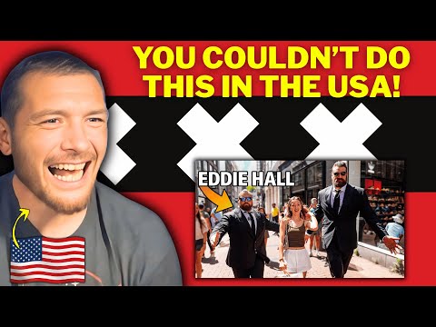 American Reacts to Pranking Public Amsterdam | Security Guards Ft. Eddie Hall