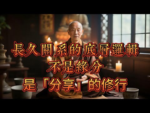 長久關係的底層邏輯：不是因緣，是「分享」的修行