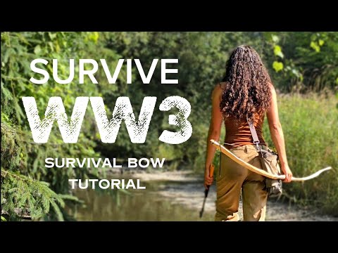 Building a SURVIVAL BOW from Scratch in the Wilderness
