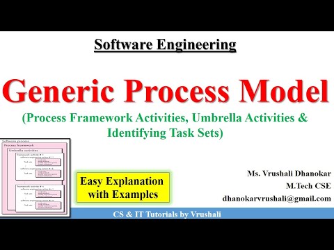 SE 2 : Generic Process Model | Process Framework Activities with Example @CS & IT Tutorials by Vrushali 👩‍🎓