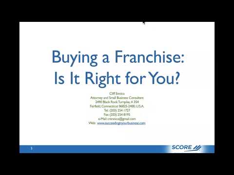 "Buying A Franchise: Is It Right for You?" - by Cliff Ennico
