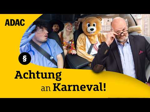 Verkleidet Auto fahren: Darf man das wirklich? 😳 Die wichtigsten Regeln | ADAC | Recht? Logisch!