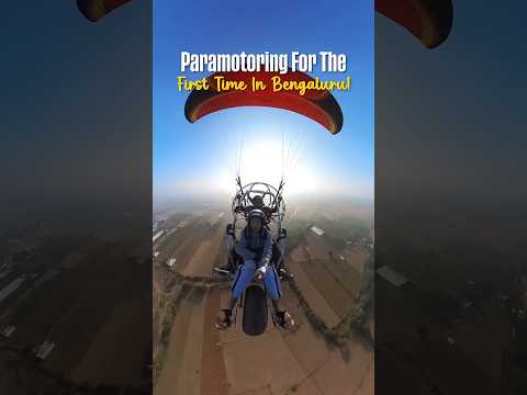 Paramotoring For The First Time In Bengaluru | Curly Tales #shorts