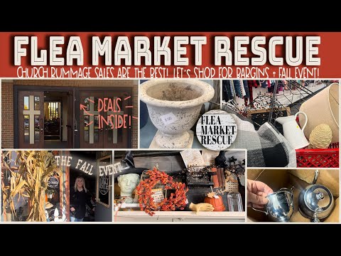 COME SHOP THE CHURCH RUMMAGE SALE FOR THRIFTED HOME DECOR FINDS WE CAN RESELL + OUR FALL EVENT