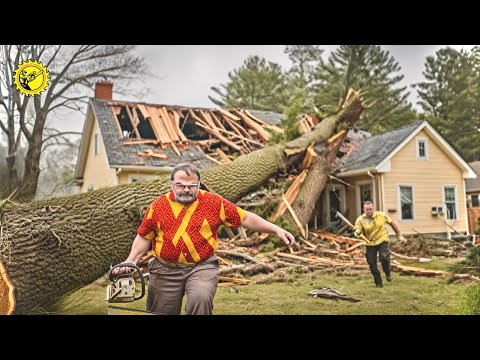 Idiots With Chainsaws Tree Cutting Fails & Roof Smashes #1