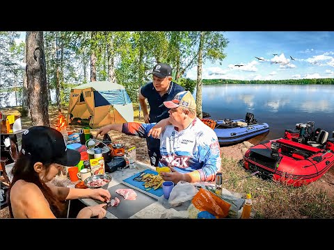 С ПАЛАТКАМИ НА ОСТРОВ//МАРИНА С МИХАЛЫЧЕМ В ТЕМЕ//ПЕРВЫЙ СПУСК GLADIATORA НА ВОДУ