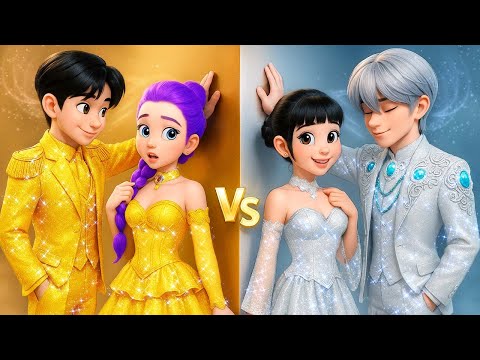 KPop 데몬 헌터즈: 골드 헌트릭스 vs 실버 사자 보이즈 | 학교에서 브로크 vs 부자 vs 기가 부자 커플! | LiLiLaLa Korea