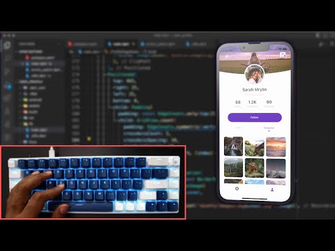 ASMR Programming Flutter UI - Photography User Profile - No Talking