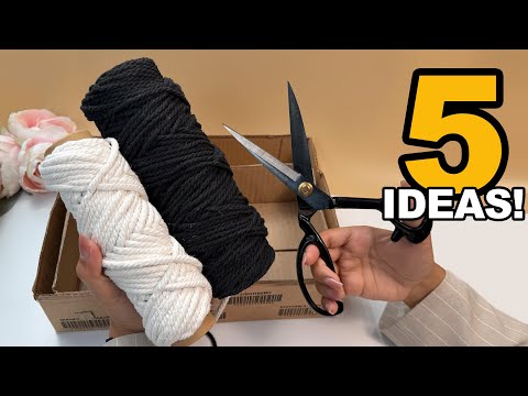 Turn Rope and Trash into Luxurious Interior Items! 😍 5 Home Decor Ideas!
