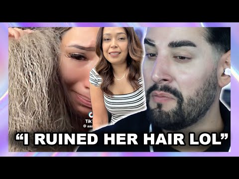 EVIL Hair dresser DESTROYS clients hair !!