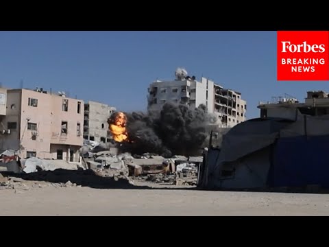 Video Captures Exact Moment Israeli Airstrike Hits Building In Gaza City