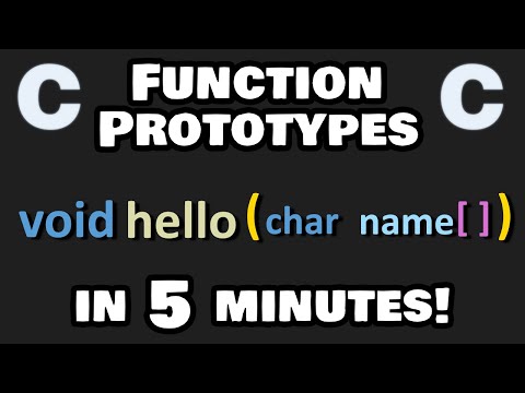 Learn function prototypes in 5 minutes! 📌