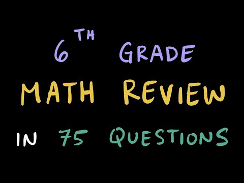 6th Grade Math Final Review (75 Questions with PDF Link in Description)