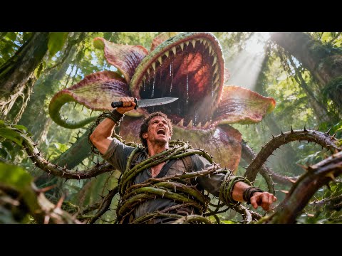 【災難電影】小夥被食人花觸手纏身,不料竟一刀斬斷觸手,絕境重生!#巨鳄 #惊悚 #怪兽 #灾难 #电影 #movie #电影派对 #奇幻 #鳄鱼