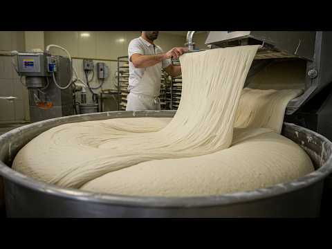 AMAZING BUNS! Full Bread Factory Process - Turkish Baker