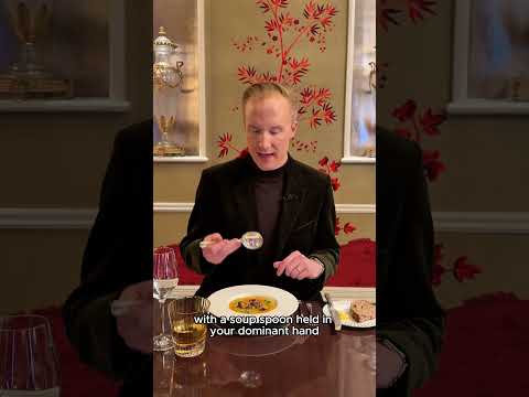 This is one of the only foods where you can tilt the plate! #dining #etiquette #williamhanson