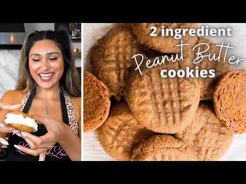 2 INGREDIENT COOKIES! How to Make Keto Peanut Butter Cookies