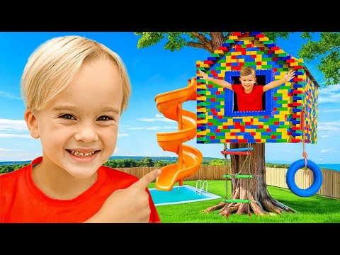 Kids built a Lego Tree House!