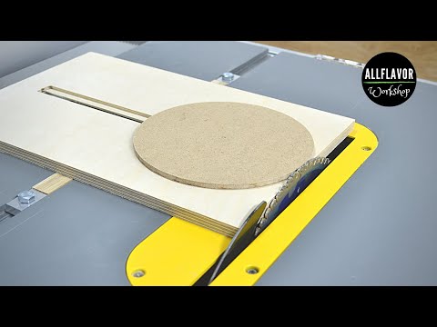 Adjustable Table Saw Circle Jig | How to Cut a Circle on a Table Saw