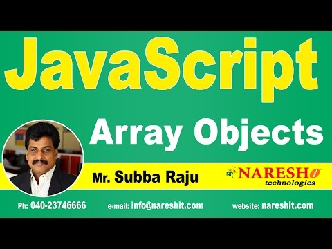 JavaScript Array Objects | JavaScript Tutorial | Mr. Subba Raju