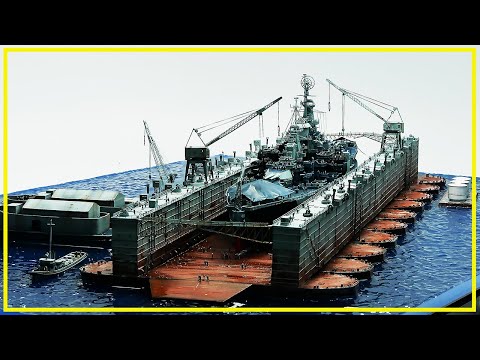 Diorama - Rise From the Ashes of Pearl Harbor (USS West Virginia aboard the floating drydock)