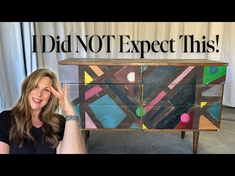 I Was NOT Prepared for What I Found Under the Paint on this MCM Dresser!