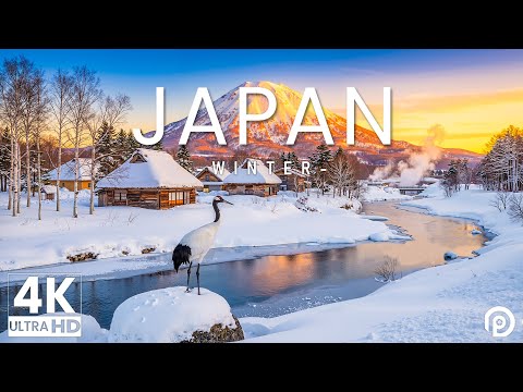 Japan 4K – Winter Wonderland of Snowy Mountains, Cozy Onsen Villages & Peaceful Temples