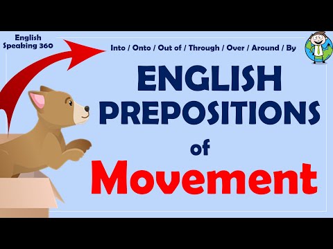 English Prepositions of MOVEMENT Into, onto, through, over... ENGLISH grammar for BEGINNERS