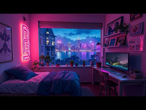 Cozy Room Overlooking Urban Rain 🌧️ Chill Lofi Hip Hop Beats for Study & Unwind | Lofi Rain Playlist