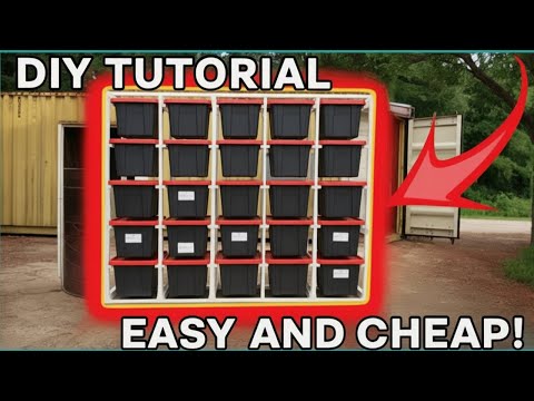 How We Built a Giant Storage Rack in a Shipping Container!
