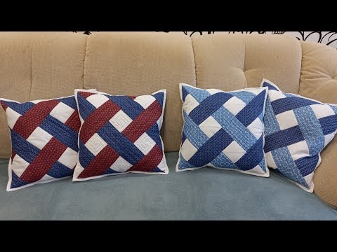 Patchwork pillowcase wicker