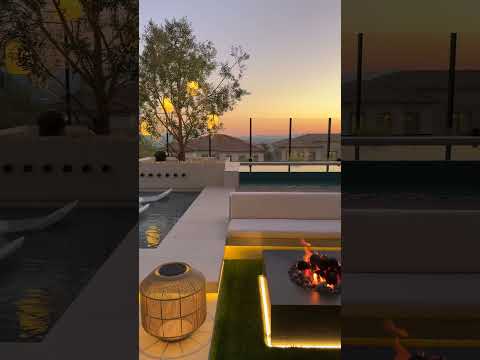 Glass spa from start to finish 👀✨ #luxuryhome #backyard #jacuzzi #landscapedesign