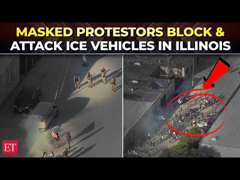 Op Midway Blitz| Masked protesters clash with ICE, attack vehicles at Broadview facility in Illinois