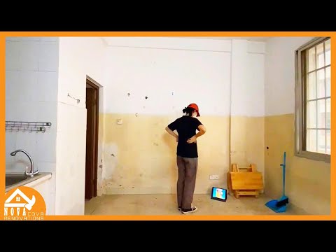 Awesome! A beautiful girl rented a dirty apartment for 100 usd completely cleaned and renovated