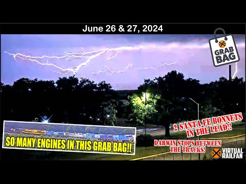 ENGINES, ENGINES & MORE ENGINES! CRAZY LIGHTNING, DARWIN STOPPING BETWEEN THE TRACKS, CABOOSES