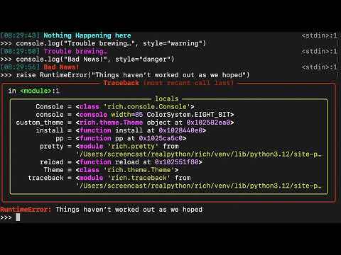 Improving Python Console Output With Rich