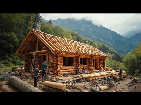 Building a HUGE wooden house in 30 days | start to finish