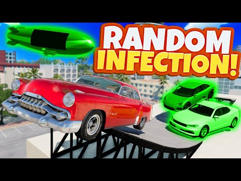Random Car INFECTION But We Use CHEAT Hiding Spots! (BeamNG Drive Mods)