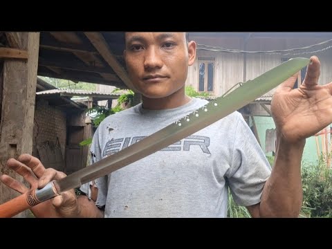 Proses membuat parang panjang model MANDAU dari baja per