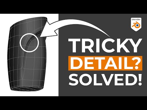 Subd Hard Surface Modeling - Dealing With "Tricky" Details (Blender Tutorial)