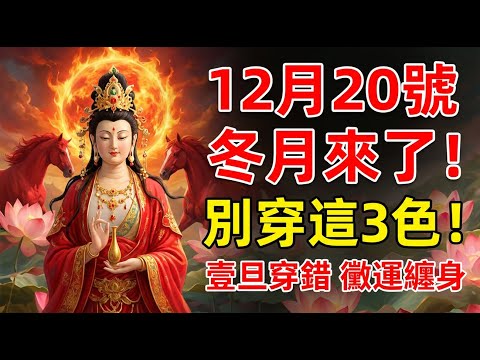 不是迷信！12月20號，農歷十一月初一，【冬月金匱日】！這3顏色衣服打死也別穿，壹旦穿錯，黴運纏身！否則菩薩都保不了妳！#佛學 #佛淨 #財運 #運勢