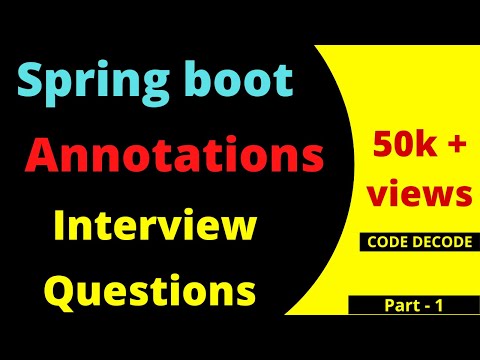 Annotations in Spring boot with Explanation| Spring boot Interview Questions and Answers Code Decode