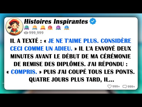 Il A Texté : « Je Ne T'aime Plus. Considère Ceci Comme Un Adieu. » Il L'a Envoyé Deux Minutes...