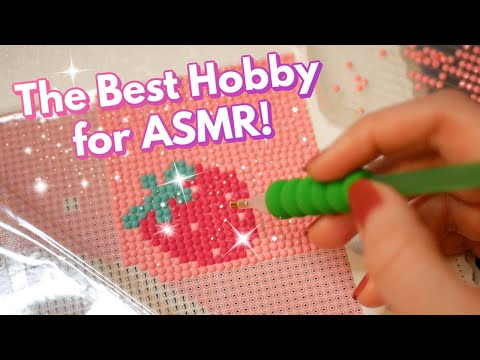 ASMR 💎 SUPER Satisfying Diamond Painting ✨ Crinkles, Whispers, Sticky Sounds 💎