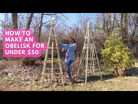 How To Make A Garden Obelisk| Super Easy | Gardenaddictz