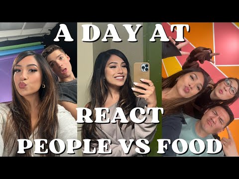 A DAY AT REACT / PEOPLE VS FOOD | izzadate