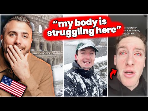 Winter in Europe Is NOT What I Expected ❄️ American Reacts
