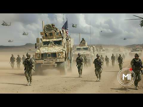 TEHRAN ON EDGE! U.S. Marine Convoy with Bradley Vehicles Moves Into Middle East | Tensions Rising