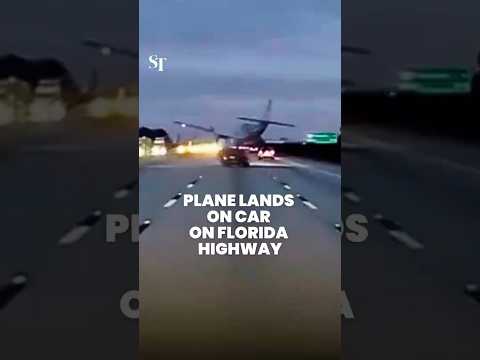 Plane collides with car on highway in Florida