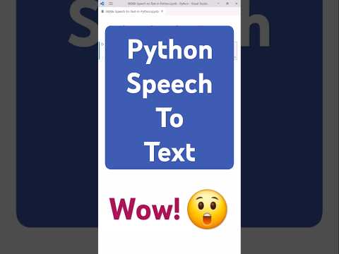 Speech to Text in Python! 🗣📃Try this! 😱 #python #coding #shorts #telugu